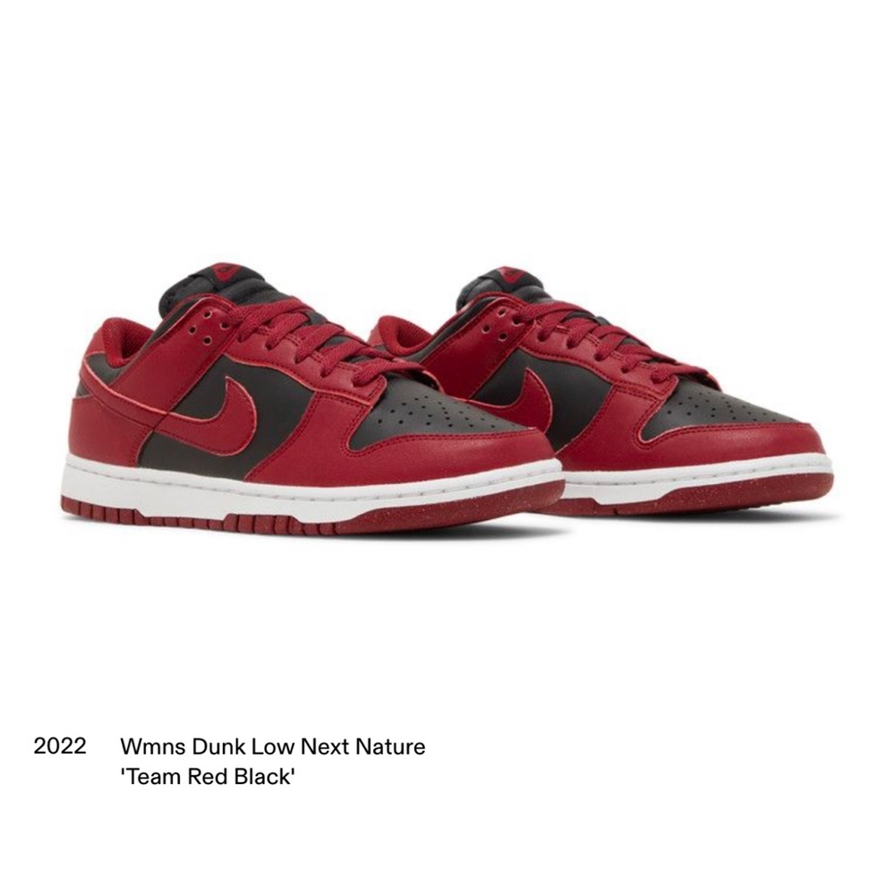 Women’s Nike Dunk Low Next Nature Team Red Black - Picture 7 of 9